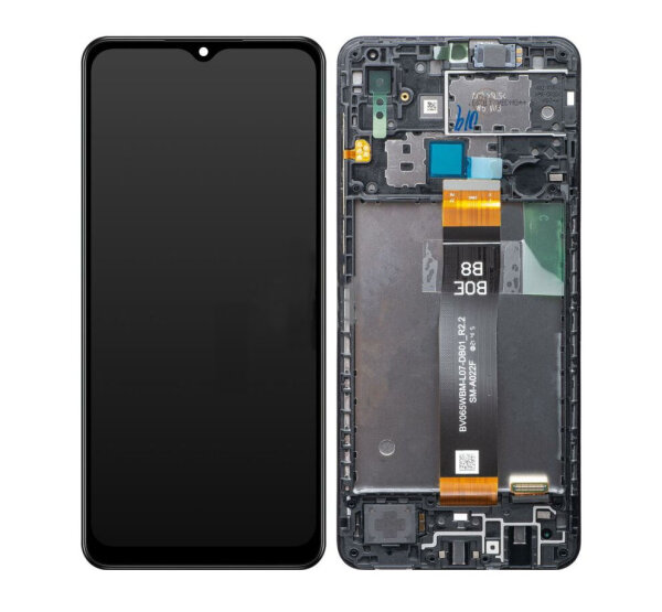Samsung Galaxy A02 A022F LCD Display Touchscreen Bildschirm & Rahmen Schwarz