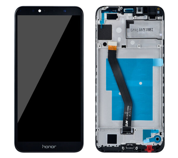 Honor 7A LCD Display Bildschirm Digitizer Touchscreen Rahmen Schwarz
