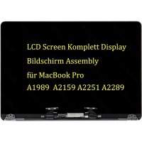 Ersatzdisplay LCD Screen Komplett Display Bildschirm für 13,3 Zoll A1989 EMC 3214 3358 A2159 EMC 3301 A2251 EMC 3348 A2289 EMC 3456 Silber