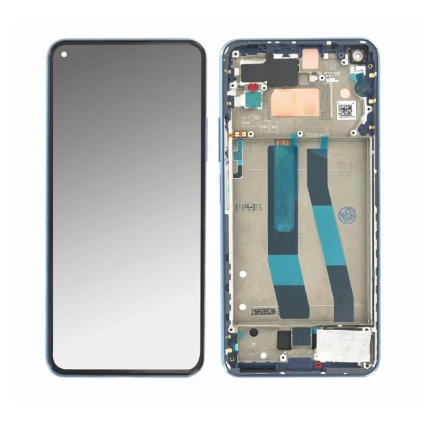 Xiaomi Mi 11 Lite 5G New Edition AMOLED DisplayTouchscreen Bildschirm Rahmen Blau
