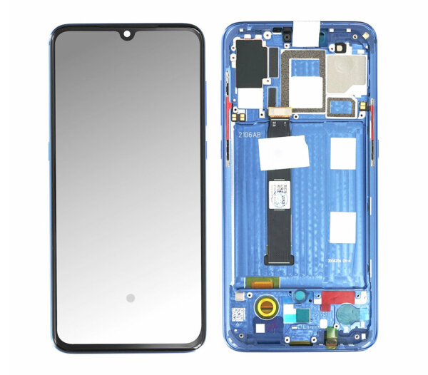 Xiaomi Mi 9 LCD Display Touchscreen Bildschirm Rahmen Blau