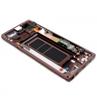Samsung Galaxy Note 9 N960F Amoled Display Touchscrenn Bildschirm & Rahmen Metallic Copper Gold