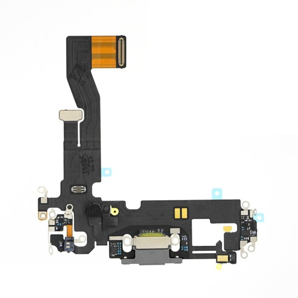 Ladebuchse Mikrofon USB Dock Connector Schwarz für iPhone 12 / iPhone 12 Pro