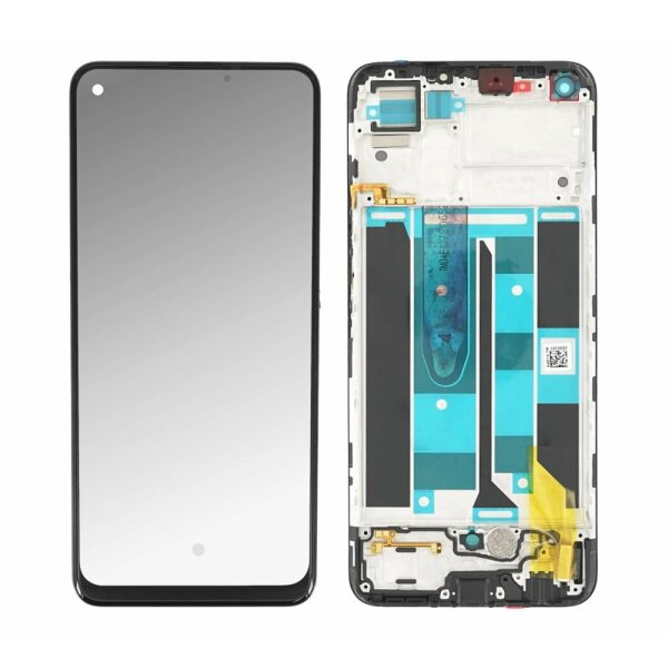 Realme 8 4G IPS LCD Display Bildschirm Touchscreen Rahmen Schwarz