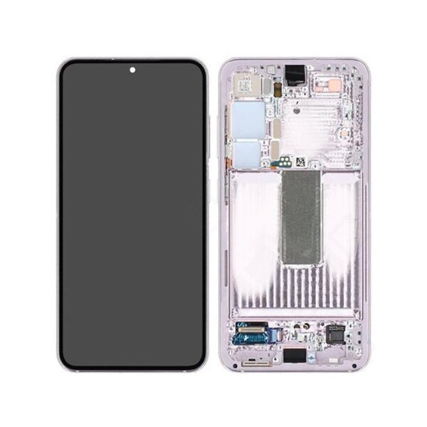 Samsung Galaxy S23 S911B AMOLED Display Touchscreen Bildschirm Rahmen Lavender