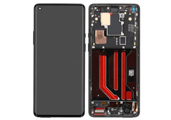 OnePlus 8 Pro IN2020 Display Touchscreen Bildschirm Rahmen Schwarz