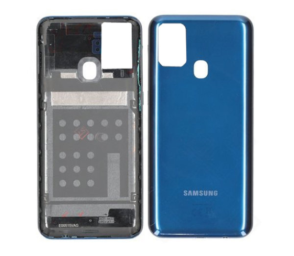 Samsung Galaxy M31 M315F Akkudeckel Backcover Batterie Deckel Blau