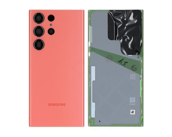 Samsung Galaxy S23 Ultra S918B Akkudeckel Backcover Batterie Glas Deckel Rot
