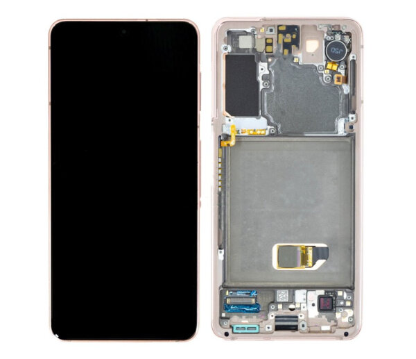Samsung Galaxy S21 G991B AMOLED Display Touchscreen Bildschirm Rahmen Violett