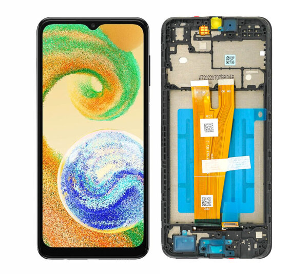 Samsung Galaxy A04 A045F LCD Display Touchscreen Bildschirm Rahmen Schwarz