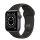Apple Watch 6 44mm GPS + Cellular Edelstahlgehäuse mit Sportarmband Schwarz OVP (A2376) - Hervorragend