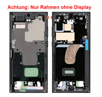 Samsung Galaxy S23 Ultra S918B LCD Mittelrahmen Display Rahmen Grau / Rot (ohne Display)