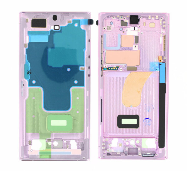 Samsung Galaxy S23 Ultra S918B LCD Mittelrahmen Display Rahmen Lavender Pink (ohne Display)