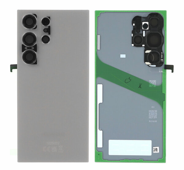 Samsung Galaxy S24 Ultra S928B Akkudeckel Backcover Batterie Deckel Titanium Grau