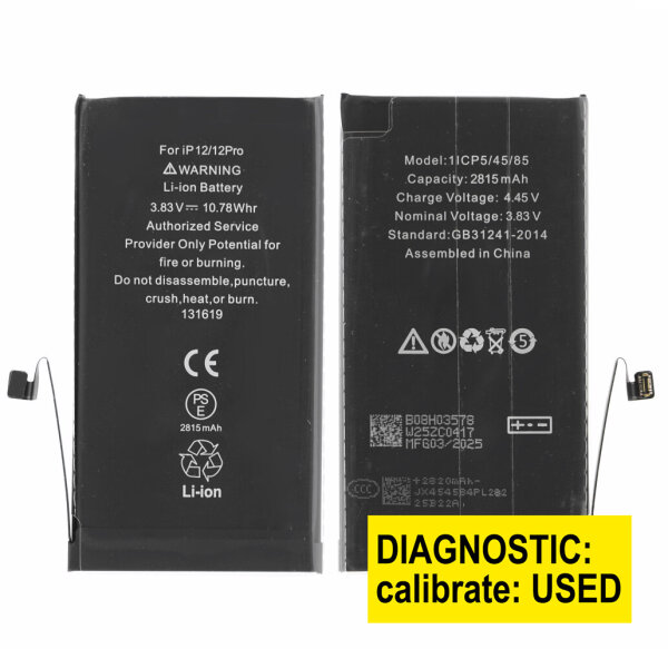 Diagnostic Ersatz Akku Batterie 2815mAh für iPhone 12 /12 Pro