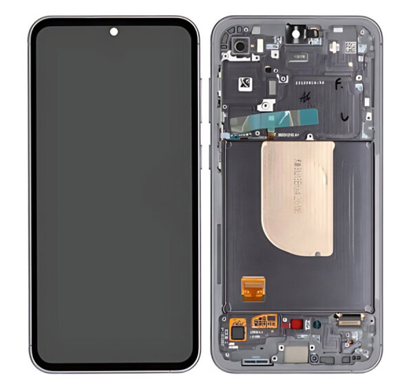 Samsung Galaxy S23 FE S711B AMOLED Display Touchscreen Bildschirm Rahmen Graphite Grau
