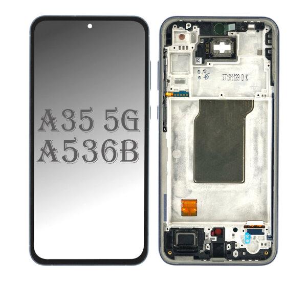 Samsung Galaxy A35 5G A356B AMOLED Display Touchscreen Bildschirm Rahmen Navy Blau