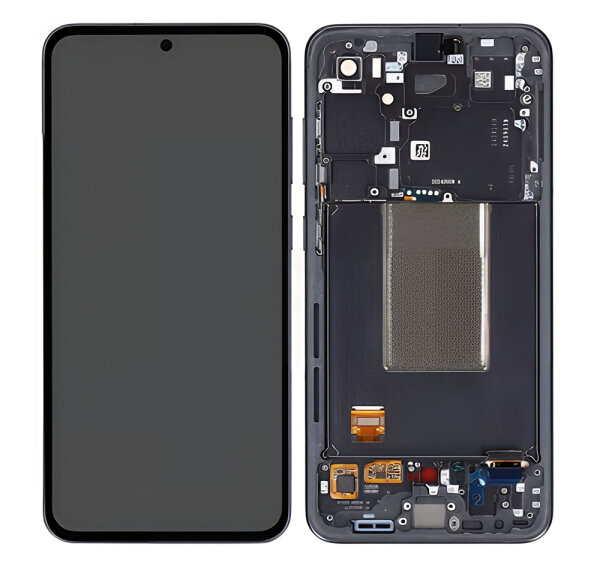 Samsung Galaxy S24 FE S721B AMOLED Display Touchscreen Bildschirm Rahmen Graphit Schwarz (Assembled)