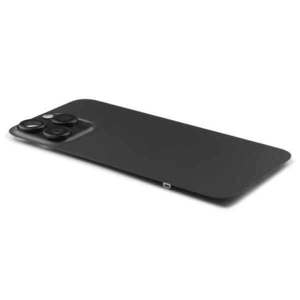 Akkudeckel Backcover Inkl. Kameralinse & Wireless Charging Titanium Schwarz für iPhone 15 Pro Max