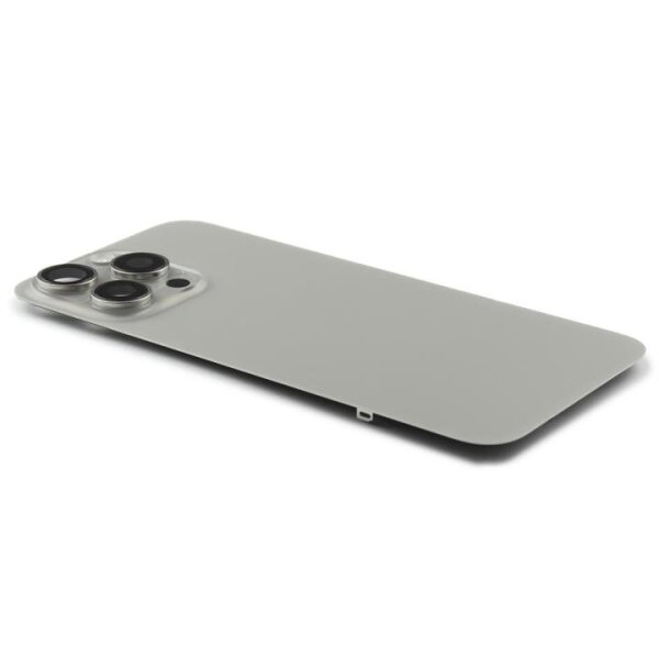 Akkudeckel Backcover Inkl. Kameralinse & Wireless Charging Titanium Natur für iPhone 15 Pro Max