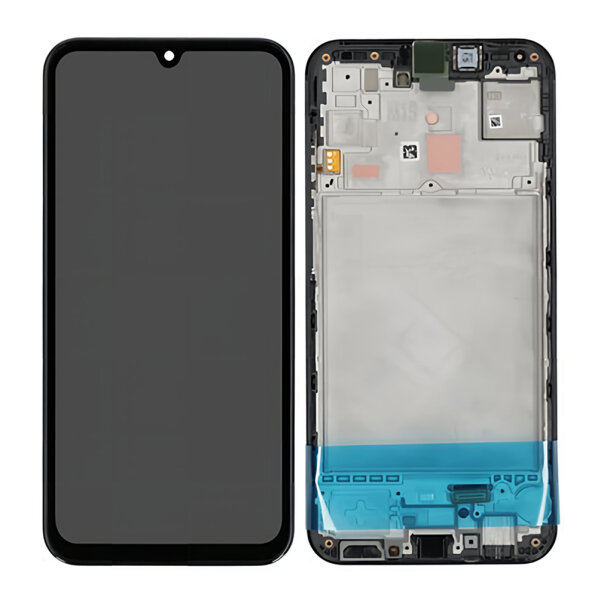 Samsung Galaxy M15 5G M156B AMOLED Display Touchscreen Bildschirm Rahmen Grau