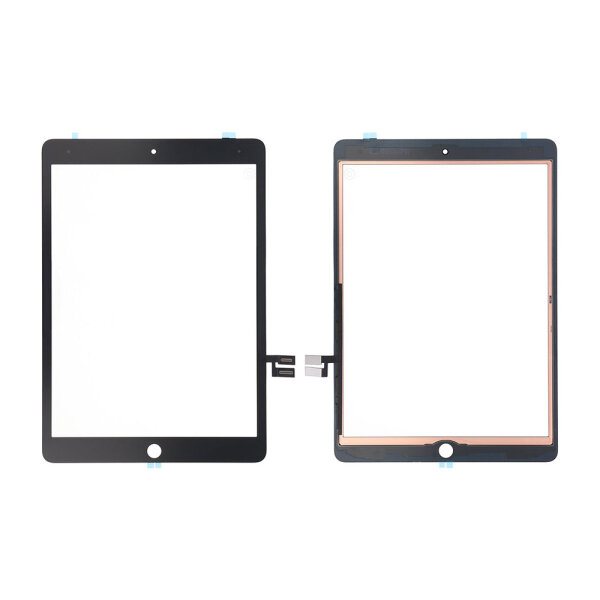 Pulled Touchscreen inkl. Klebestreifen Schwarz für iPad 9 (2021)