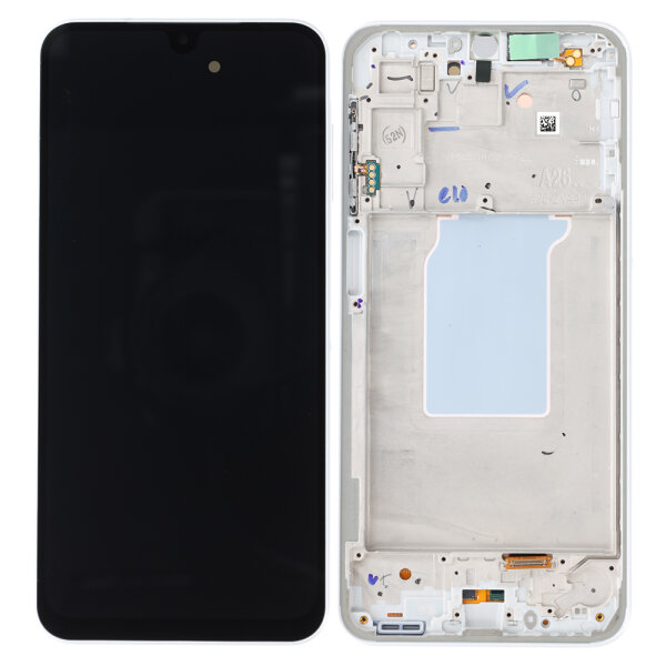 Samsung Galaxy A26 A266B AMOLED Display Touchscreen Bildschirm Rahmen Weiß