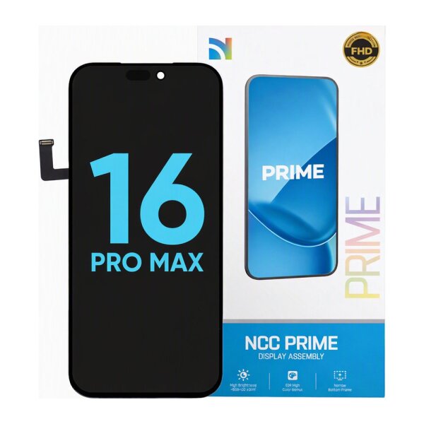 NCC COF InCell Display Touchscreen Bildschirm Schwarz für iPhone 16 Pro Max