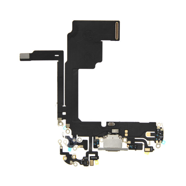 Ladebuchse Mikrofon USB Dock Connector Flex Titanium Natur für iPhone 15 Pro