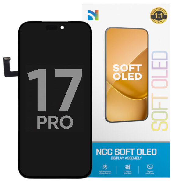 NCC Prime Soft OLED 120Hz Display Touchscreen Bildschirm Schwarz für iPhone 17 Pro