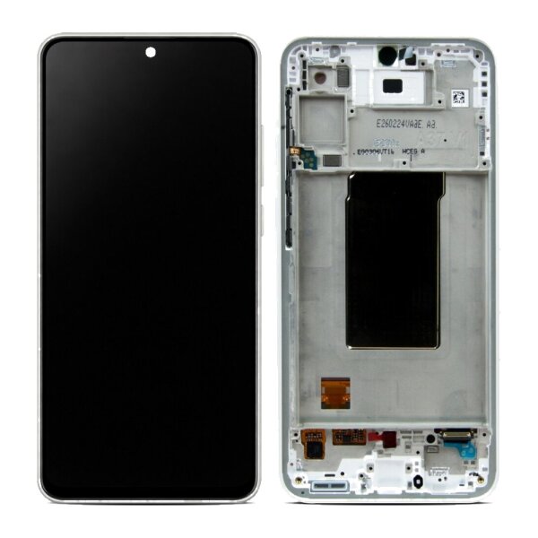 Samsung Galaxy A37 A376B AMOLED Display Touchscreen Bildschirm Rahmen Weiß