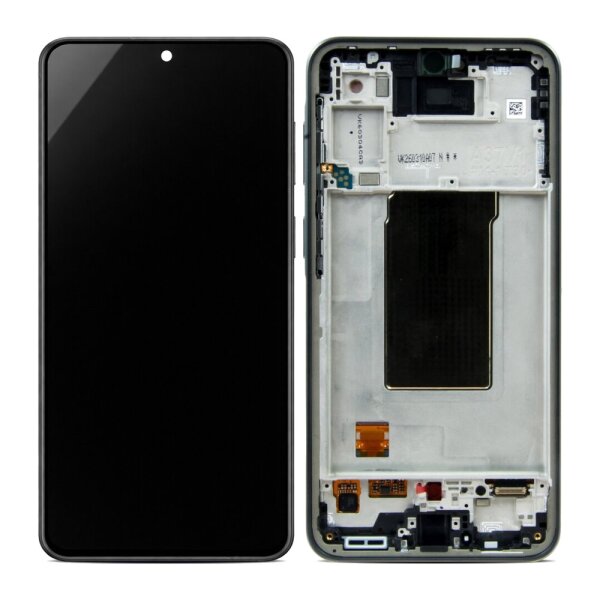 Samsung Galaxy A37 A376B AMOLED Display Touchscreen Bildschirm Rahmen Grau